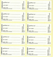 LABELS GEOEFFNET AM /VERW. BIS (ONLY GER